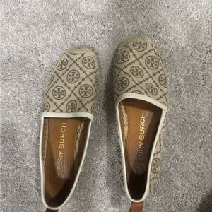 Tory Burch Beige Patterned Espadrilles